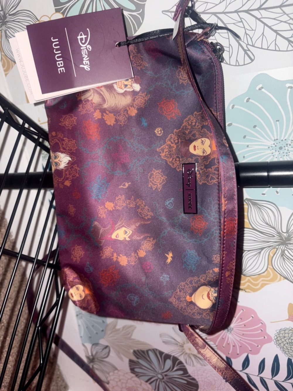 Ju-Ju-Be Disney Villains Burgundy Floral Crossbody